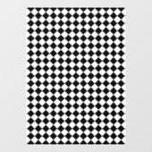 Solid Black and White Chevron Pattern Fensteraufkleber (Blatt)