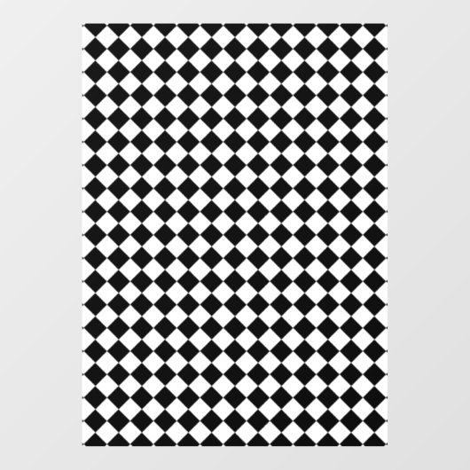 Solid Black and White Chevron Pattern Fensteraufkleber (Blatt)