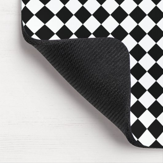Solid Black and White Chevron Pattern Mousepad (Ecke)