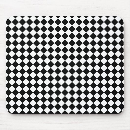 Solid Black and White Chevron Pattern Mousepad (Vorne)