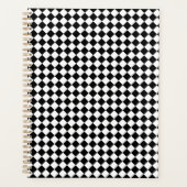 Solid Black and White Chevron Pattern Standard Planer (Vorderseite)