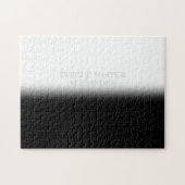Solid Black and White Secret Message Personalisier Puzzle (Horizontal)