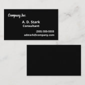 Solid Black Business Cards Visitenkarte (Vorne/Hinten)