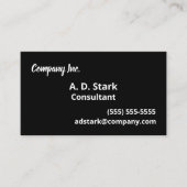 Solid Black Business Cards Visitenkarte (Vorderseite)