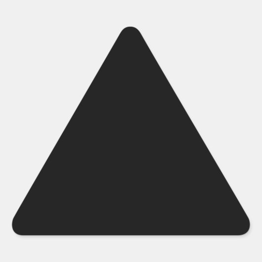 Solid Black Dreieckiger Aufkleber (Vorderseite)