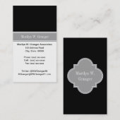 Solid Black, Dunkelgrau-Multiband-Name Visitenkarte (Vorne/Hinten)
