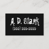 Solid Black Edgy Business Cards Visitenkarte (Vorderseite)