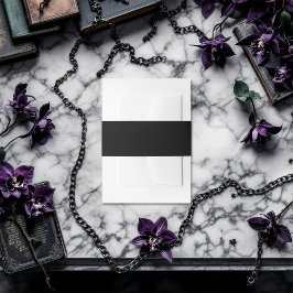 Solid Black Einladungsbanderole