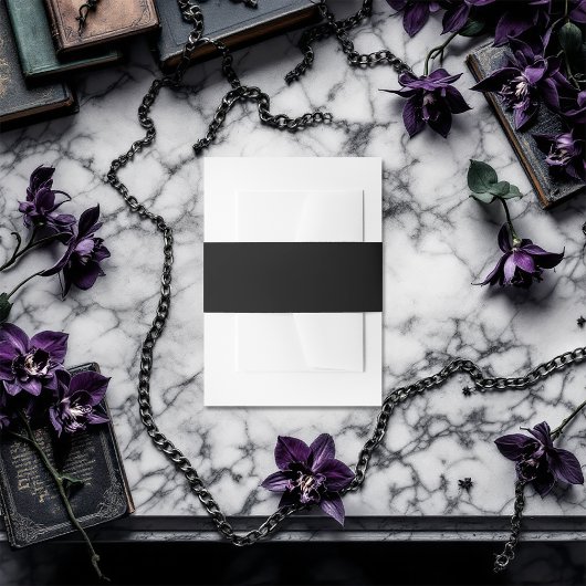 Solid Black Einladungsbanderole