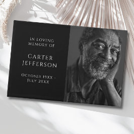 Solid Black Foto Memorial Guest Book Gästebuch