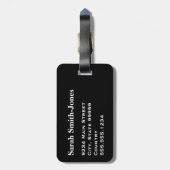 Solid Black Gepäckanhänger (Rückseite vertikal)