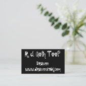 Solid Black Goth Business Cards Visitenkarte (Stehend Vorderseite)