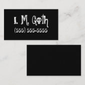 Solid Black Goth Business Cards Visitenkarte (Vorne/Hinten)