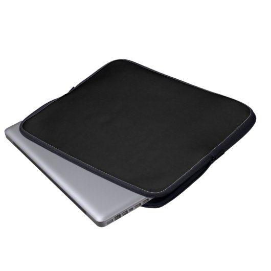 Solid Black Laptopschutzhülle (Vorne Knopf)