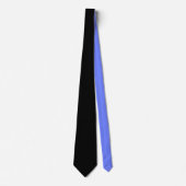 Solid Black mit Periwinkle Neck Tie Krawatte (Vorderseite)