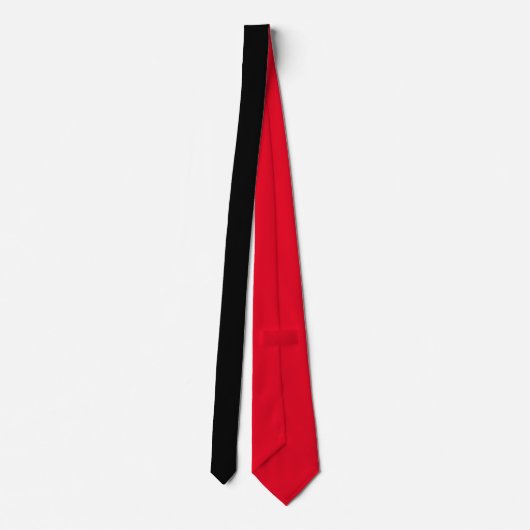 Solid Black mit Red Neck Tie Krawatte (Rückseite)