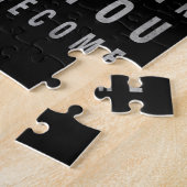 Solid Black Motivierend Buddha Zitat Puzzle (Seite)