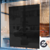 Solid Black Partial Transparent Design Fensteraufkleber (Café-Fenster)