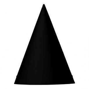 Solid Black Party Hat Partyhütchen