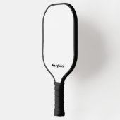 Solid Black Pickleball Paddle mit Ihrem Namen in S (Links)