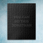 Solid Black Puzzle mit Ihnen können dies tun (Name