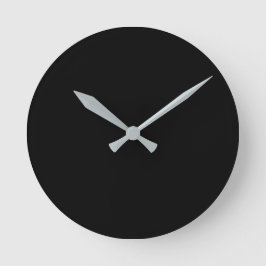 Solid Black Round Clock für kühne Marke Im Runde Wanduhr