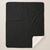 Solid Black Sherpa Blanket für ultimativen Komfort Sherpadecke (Vorderseite)