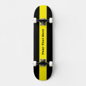 Solid Black Skateboard with Your Custom Message (Vorderseite)