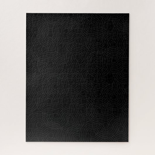 Solid Black with Dark Grey Geometric Illusion Puzzle (Vertikal)