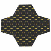 Solid Black with Metallic Gold Mark Style Fußball (Flach)