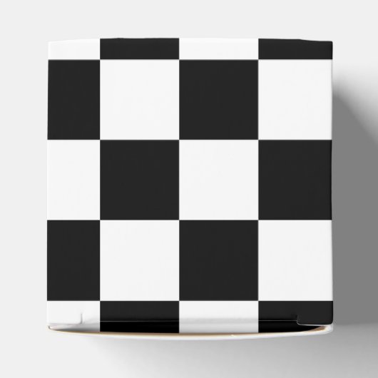 Solid Black with White Square Pattern Classic Geschenkschachtel (Oben)