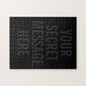 Solid Black Your Secret Message | Jigsaw Puzzle (Horizontal)