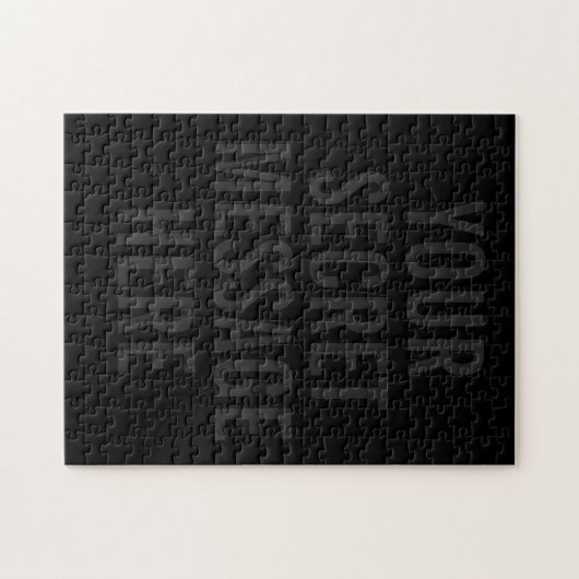 Solid Black Your Secret Message | Jigsaw Puzzle (Horizontal)