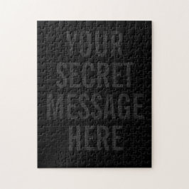 Solid Black Your Secret Message | Jigsaw Puzzle
