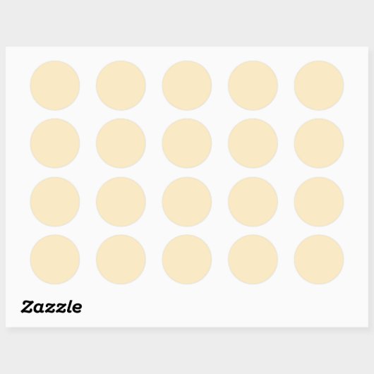 Solid blonde beige runder aufkleber (Blatt)