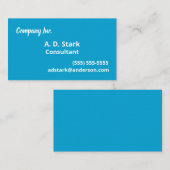 Solid Blue Business Cards Visitenkarte (Vorne/Hinten)