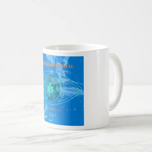 Solid Blue Kaffeetasse (VorderseiteRechts)