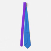 Solid Blue Lila Minimalistisch Schlicht Krawatte (Rückseite)