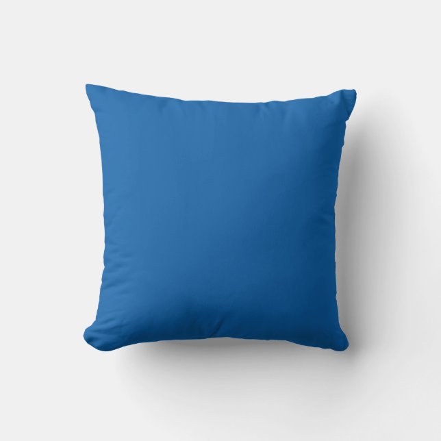 Solid Blue Throw Kissen (Vorderseite)