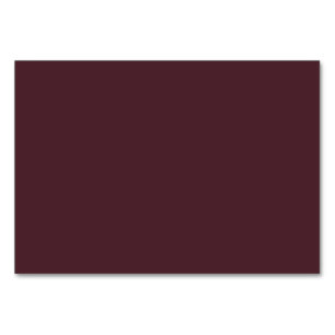 Solid Bordeaux Reserve Rote Farbe Tischnummer