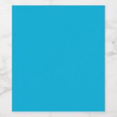 Solid Bright Blue Color | Hex# 00aed9 Weinetikett (Einzelnes Label)