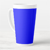 Solid Bright Blue Color Minimalistisch Schlicht Milchtasse (Linke Ecke)