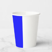 Solid Bright Blue Color Minimalistisch Schlicht Pappbecher (Links)
