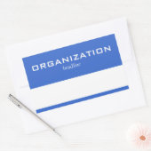 Solid-Bright Blue White Headline Name Markierungen Rechteckiger Aufkleber (Umschlag)