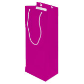 Solid Bright Magenta Geschenktüte Für Weinflaschen (Rückseite Schrägansicht)