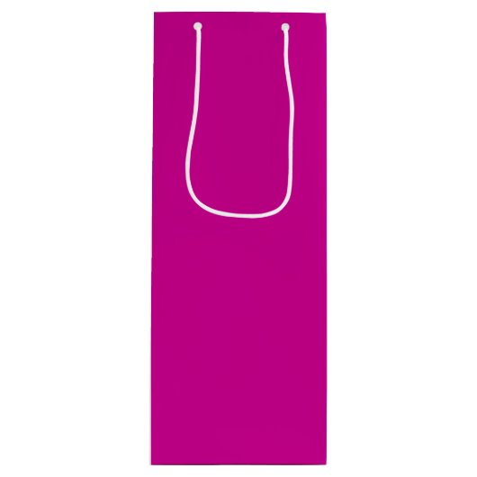 Solid Bright Magenta Geschenktüte Für Weinflaschen (Vorderseite)
