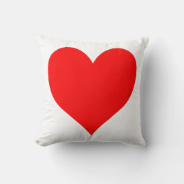 Solid Bright Red Niedlich Heart Kissen