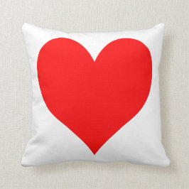 Solid Bright Red Niedlich Heart Kissen