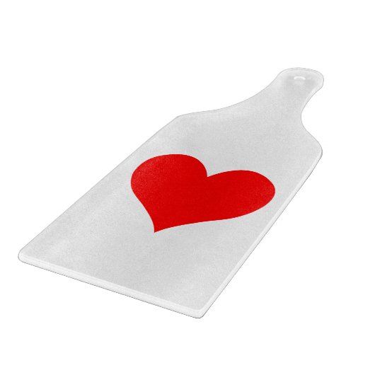 Solid Bright Red Niedlich Heart Schneidebrett (Ecke)