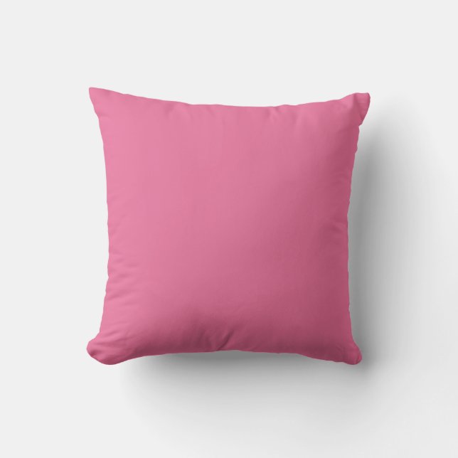 Solid Bright Rose Rosa Kissen (Vorderseite)